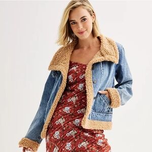 SO Brand Denim Sherpa Jacket XL